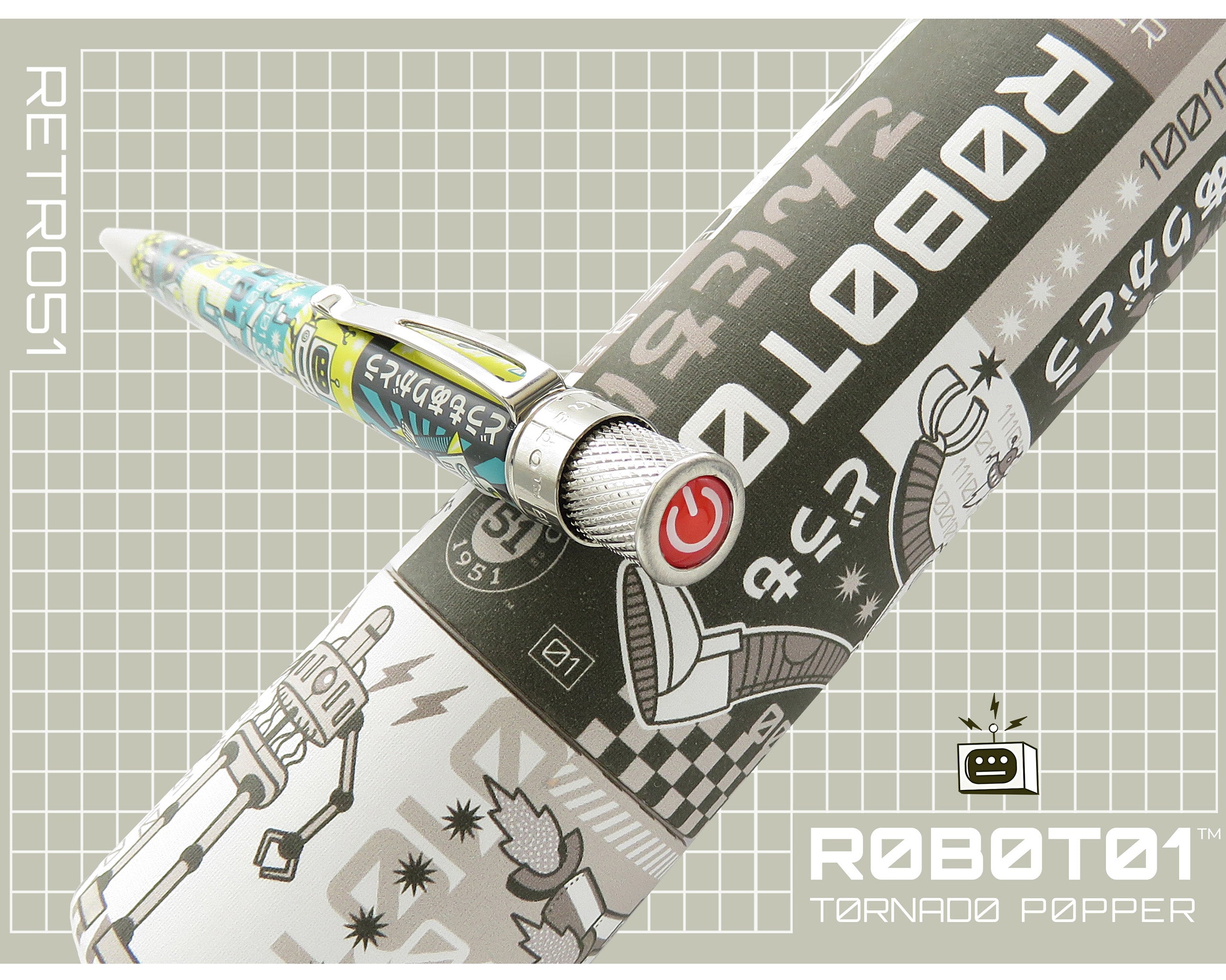 Tornado Popper™ - R0B0T01 Rollerball Pen - Image 3