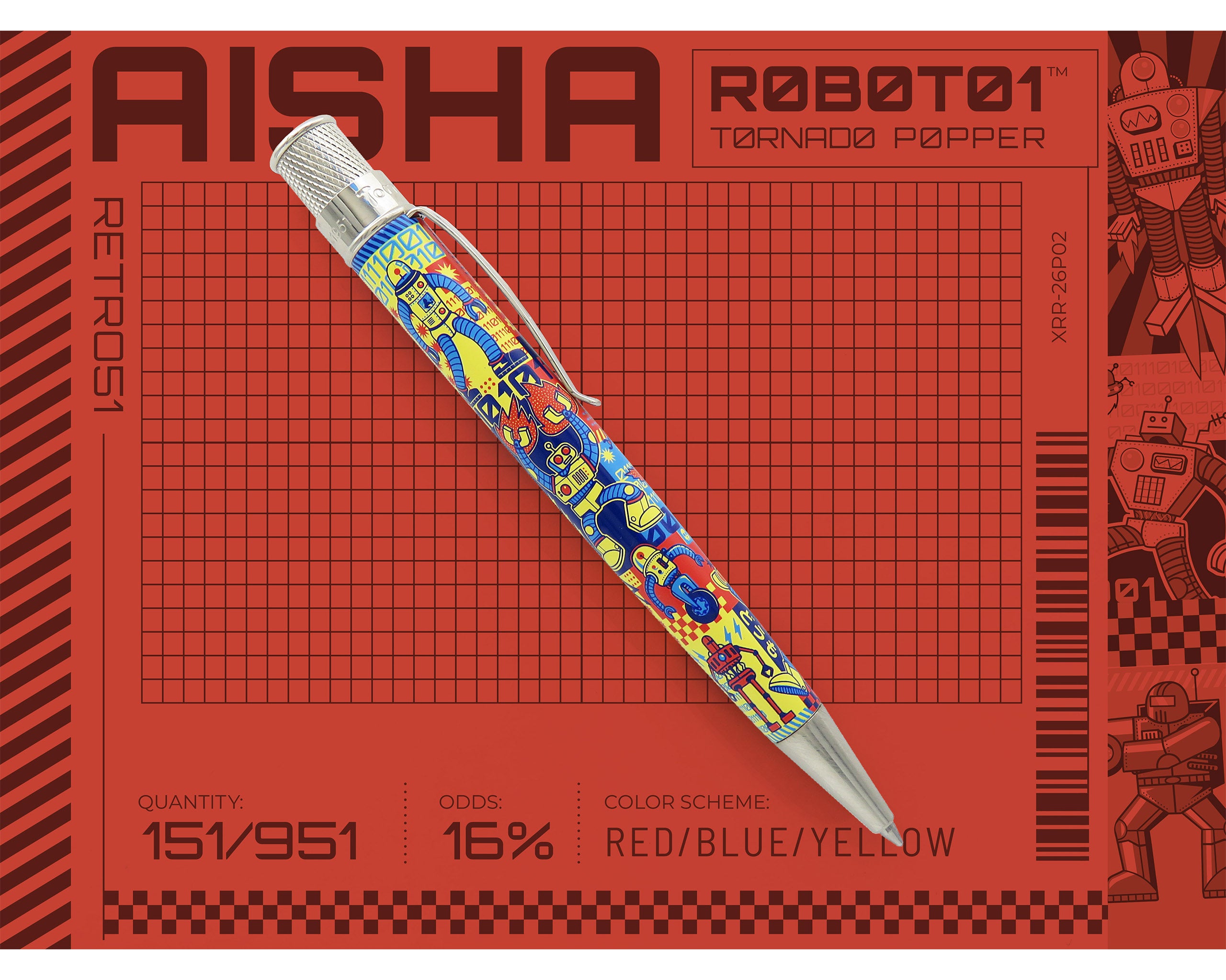 Tornado Popper™ - R0B0T01 Rollerball Pen - Image 6