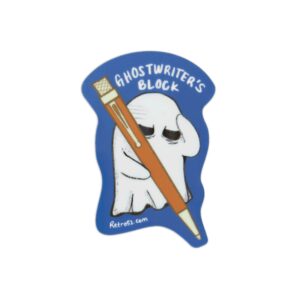 'Ghostwriter's Block' Glow-in-the-Dark Sticker