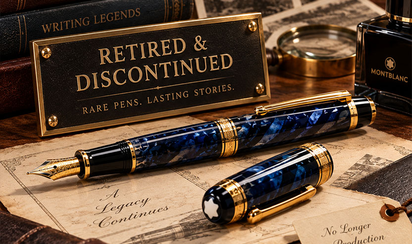 Red and black retired collector pen